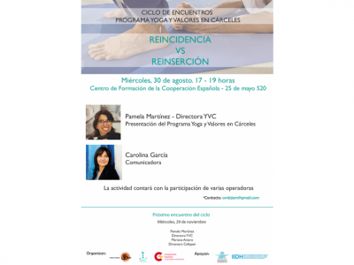 Tercera charla del Ciclo de Yoga y Valores en Cárceles (YVC): 